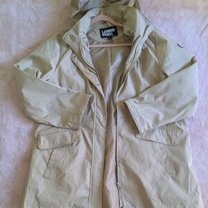 Lands' End Women's Cream Trench Coat